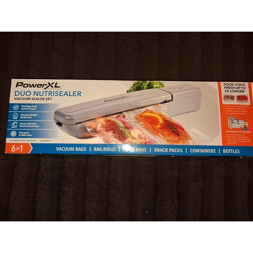 Power-XL Duo NutriSealer Food Vacuum Sealer New Complete New.